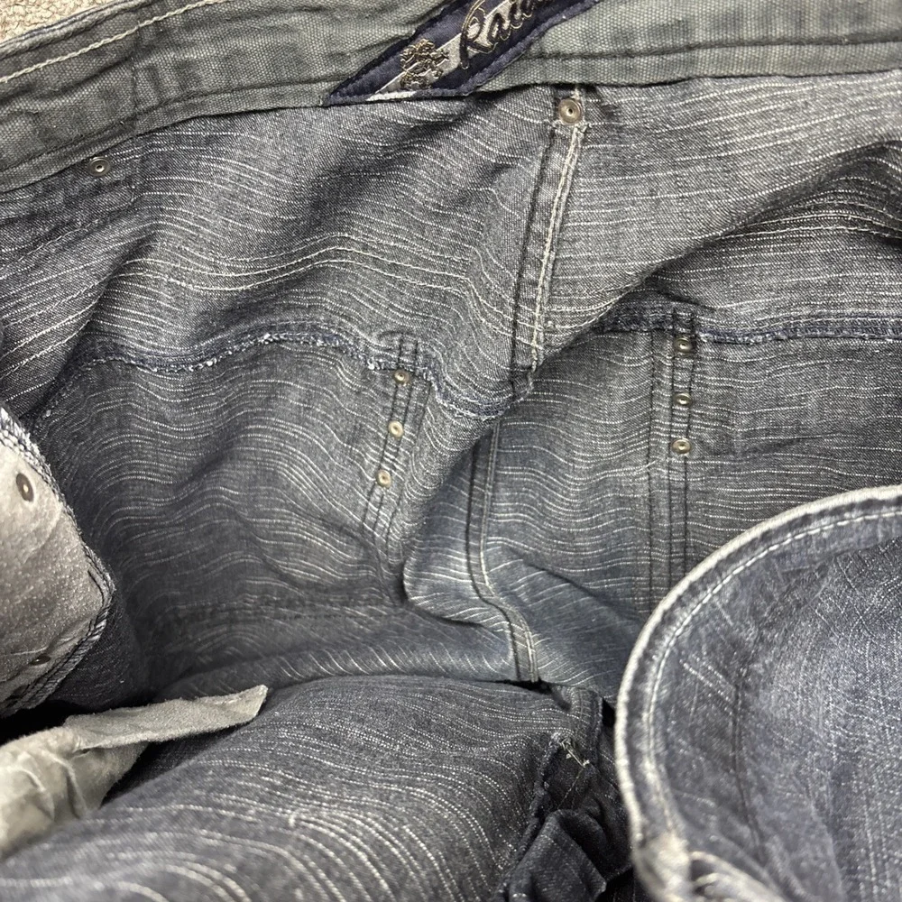 Vintage Raider Infamous Y2k Skater Baggy Wide-leg‎ Punk Mens 44 X 32 Distressed